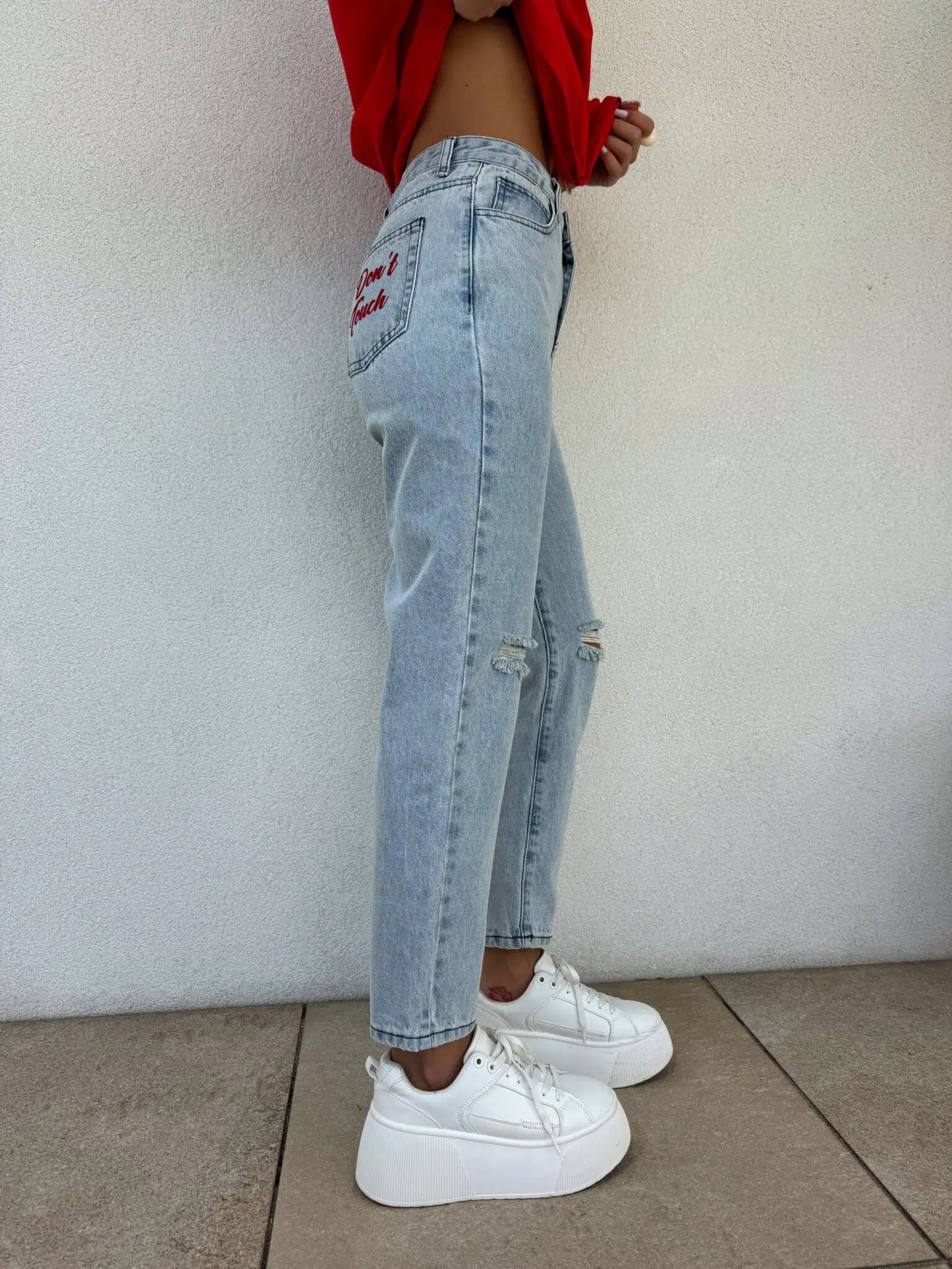 BY ME - jeansy PREMIUM Mom FIT DONT TOUCH