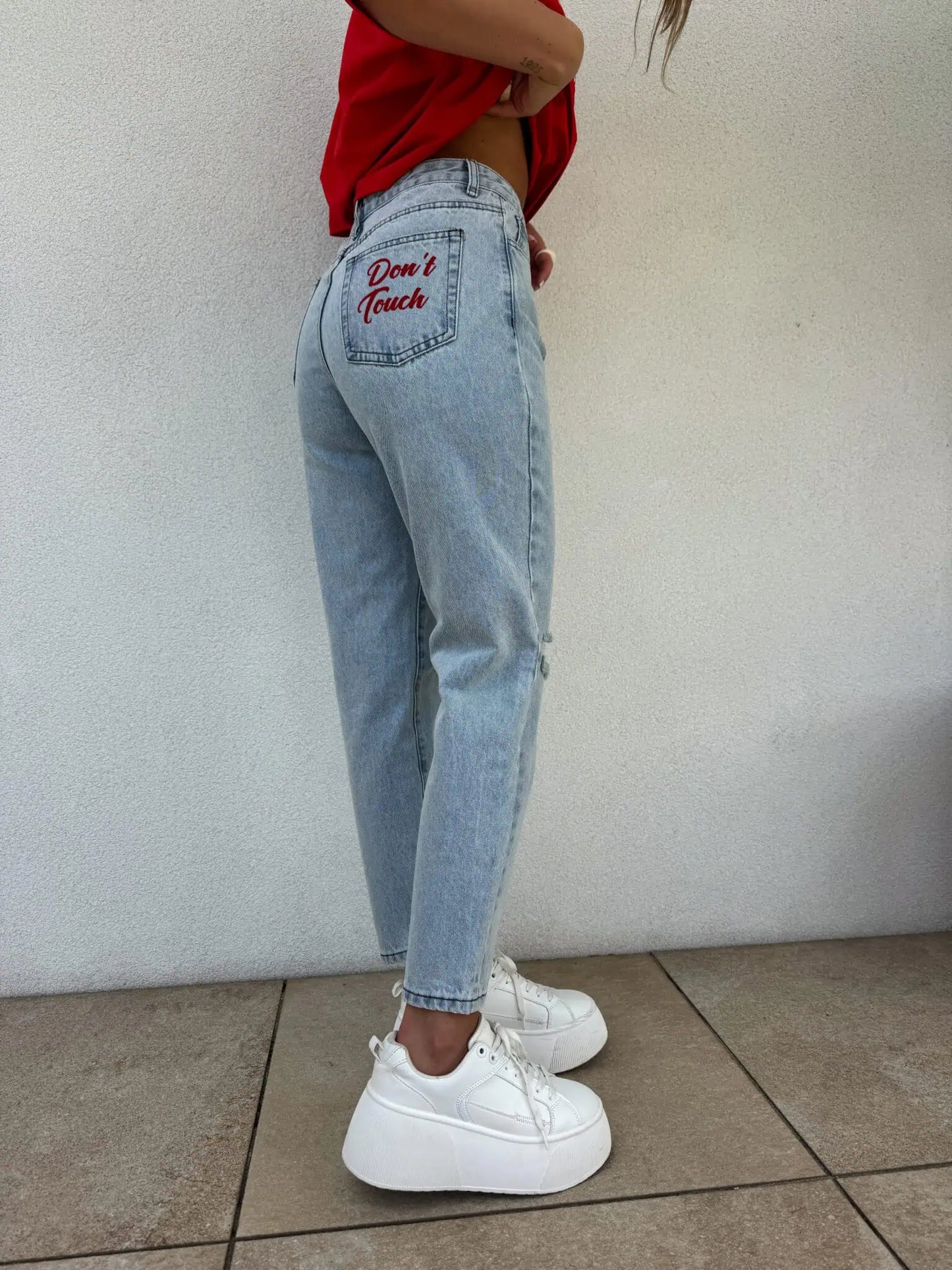 BY ME - jeansy PREMIUM Mom FIT DONT TOUCH